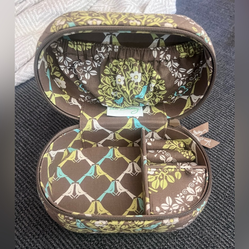 Vera Bradley Brown and Green Jewelry Organizer